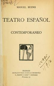 Cover of: Teatro español contemporáneo
