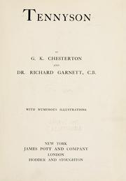 Cover of: Tennyson by Gilbert Keith Chesterton