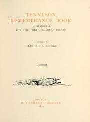 Cover of: Tennyson remembrance book: a memorial for the poet's reader friends