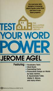 Cover of: Test your word power