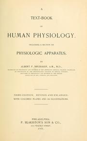 Cover of: A text-book of human physiology by Brubaker, Albert P., Brubaker, Albert P.