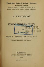 Cover of: A text-book of zoogeography by Frank E. Beddard