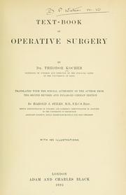 Cover of: Text-book of operative surgery by Theodor Kocher, Theodor Kocher