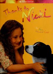 Cover of: Thanks to Nicki by Ann Howard Creel