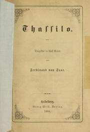Cover of: Thassilo by Ferdinand von Saar