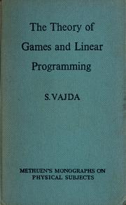 Cover of: The theory of games and linear programming.