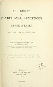 The theory of conditional sentences in Greek and Latin
