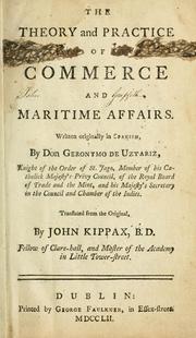 Cover of: theory and practice of commerce and maritime affairs