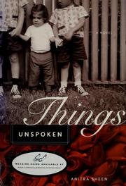 Cover of: Things unspoken by Anitra Sheen