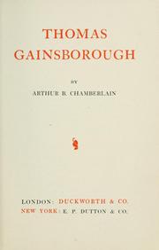 Cover of: Thomas Gainsborough by Armstrong, Walter Sir, Armstrong, Walter Sir