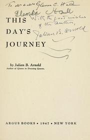 Cover of: This day's journey.