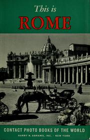 Cover of: This is Rome. by Cas Oorthuys