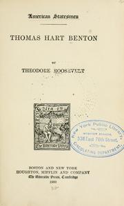 Cover of: Thomas Hart Benton by Theodore Roosevelt