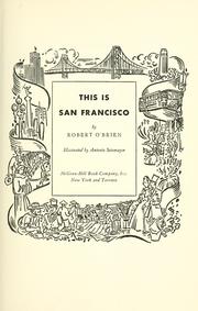 Cover of: This is San Francisco