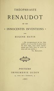 Cover of: Théophraste Renaudot et ses "innocentes inventions"