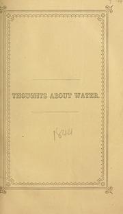 Cover of: Thoughts about water by 