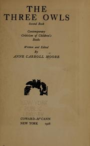 Cover of: The three owls by Anne Carroll Moore