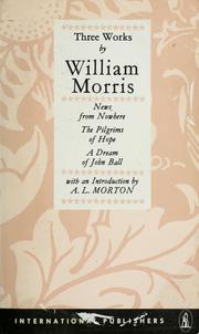 Cover of: Three works by William Morris