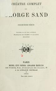 Cover of: Théâtre complet. by George Sand