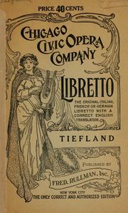 Cover of: Tiefland =: The lowland : music-drama in a prelude and two acts