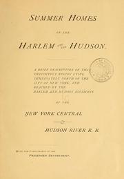 Cover of: Summer homes on the Harlem and the Hudson...