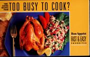 Cover of: Time-saving recipes from too busy to cook?