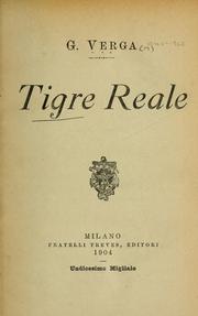 Cover of: Tigre reale