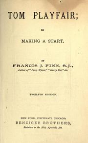 Cover of: Tom Playfair by Francis J. Finn