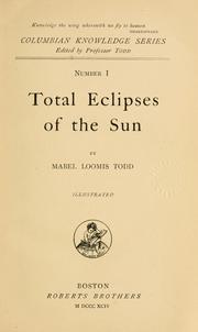 Cover of: Total eclipses of the sun
