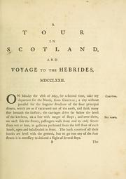 Cover of: A tour in Scotland, and voyage to the Hebrides, 1772. by Thomas Pennant