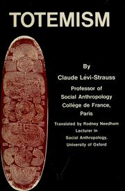 Cover of: Totemism. by Claude Lévi-Strauss
