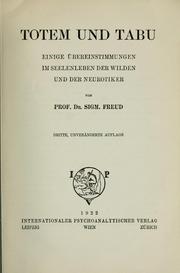 Cover of: Totem und tabu by Sigmund Freud