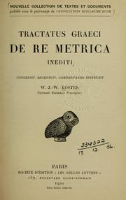 Cover of: Tractatus graeci de re metrica inediti