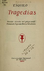 Cover of: Tragedias by Aeschylus