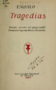 Tragedias by Aeschylus