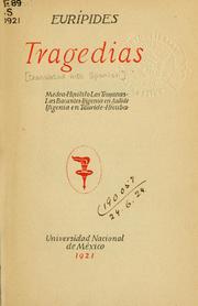 Cover of: Tragedias; [translated into Spanish] by Euripides