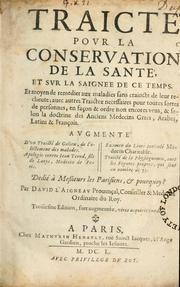 Traicté povr la conservation de la santé by David L'Aigneau