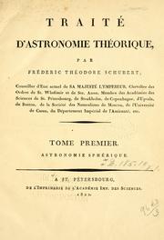 Cover of Traité d'astronomie théorique by Fedor Ivanovich Shubert