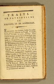 Cover of: Traits de patriotisme de Polverel et de Sonthonax.