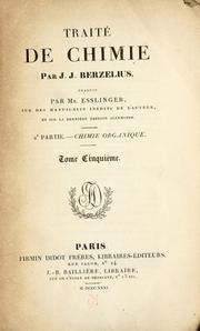 Cover of: Traité de chimie par J.J. Berzelius by Jöns Jacob Berzelius