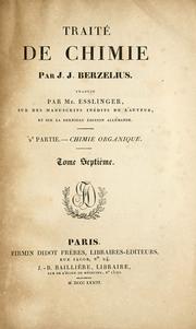 Cover of: Traité de chimie par J.J. Berzelius by Jöns Jacob Berzelius