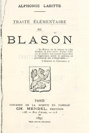 Cover of: Traité élémentaire du blason