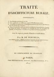 Traité d'architecture rurale by Perthuis M. de