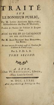 Cover of: Traité sur le bonheur public