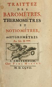 Traittez des barométres by Joachim d' Alencé