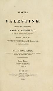 Cover of: Travels in Palestine by James Silk Buckingham