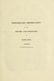 Cover of: Travels in the island of Iceland by Mackenzie, George Steuart Sir, Mackenzie, George Steuart Sir