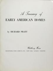 Cover of: A treasury of early American homes. by Richard Pratt