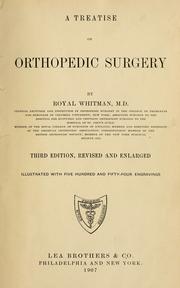 Cover of: A treatise on orthopedic surgery by Royal Whitman