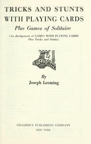 Cover of: Tricks and stunts with playing cards by Joseph Leeming